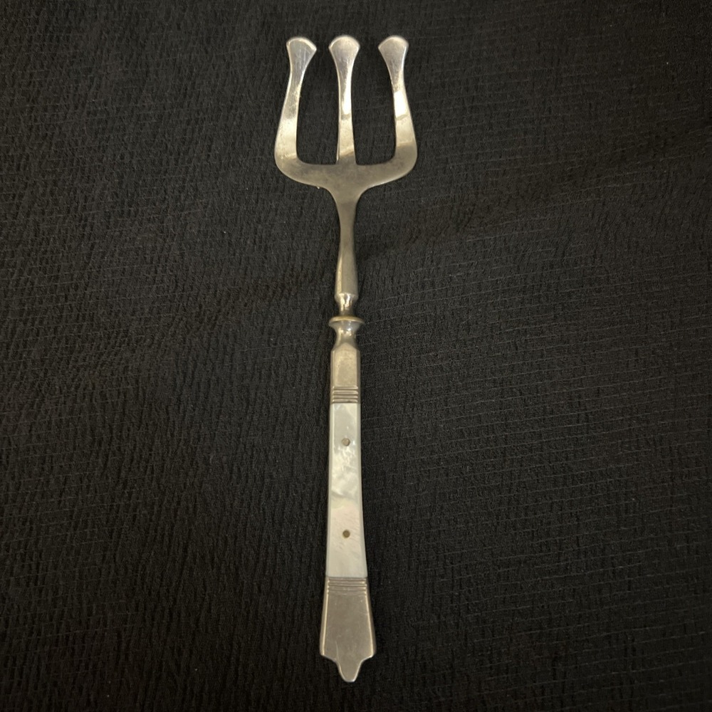 Vintage Mother Of Pearl Handled Specialty Serving Utensil 6" Art Deco Style